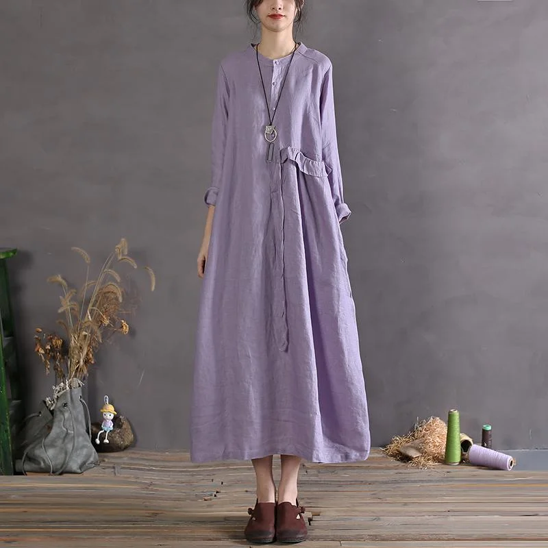 Stylish 2022 Linen Dresses Oversize Vintage Sundress Short Sleeve Maxi Dress Cozy Knit Maxi Dress