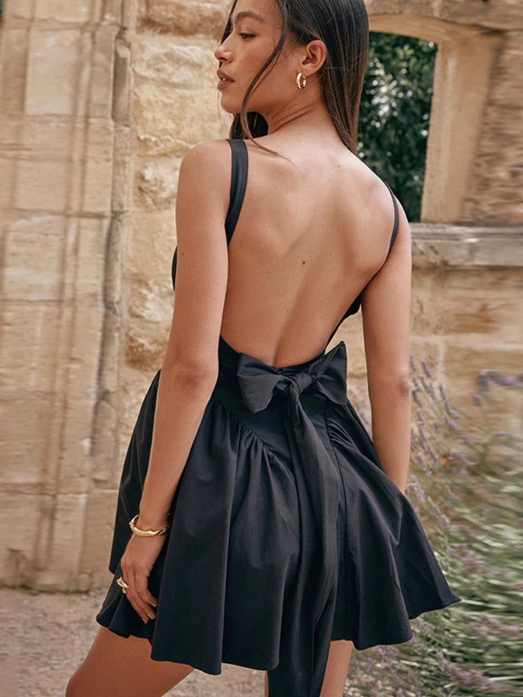 Bandage Backless Bow Splice Folds Elegant High Waist Sundress Lace Up Mini Dress Trendy Wraparound Mini Dress Bandage Backless Bow Splice Folds Elegant High Waist Sundress Lace Up Mini Dress Trendy Wraparound Mini Dress