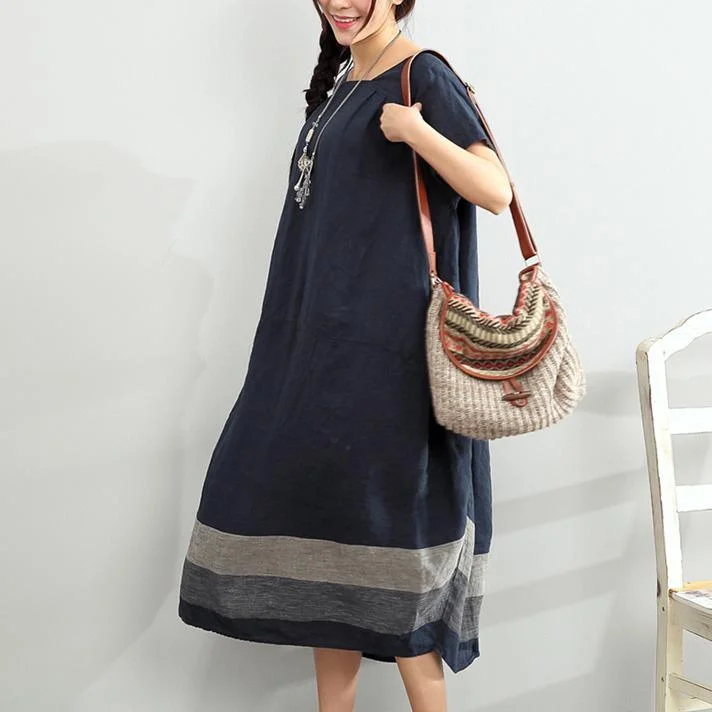 Blue Summer Linen Dresses Oversize Casual Sundress Slash Neck Maxi Dress (Limited Stock) Trendy Maxi Dress with Belt Blue Summer Linen Dresses Oversize Casual Sundress Slash Neck Maxi Dress (Limited Stock) Trendy Maxi Dress with Belt