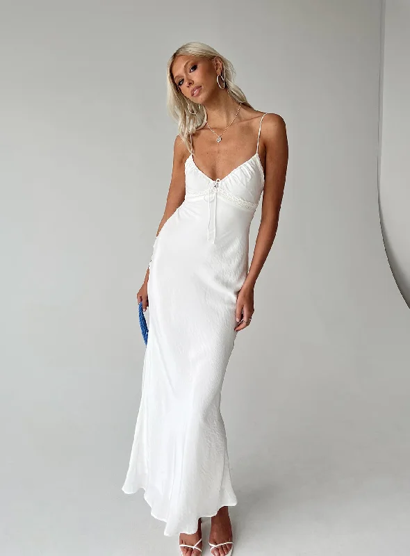 Emily Maxi Dress White Tall Chic Summer Maxi Dress