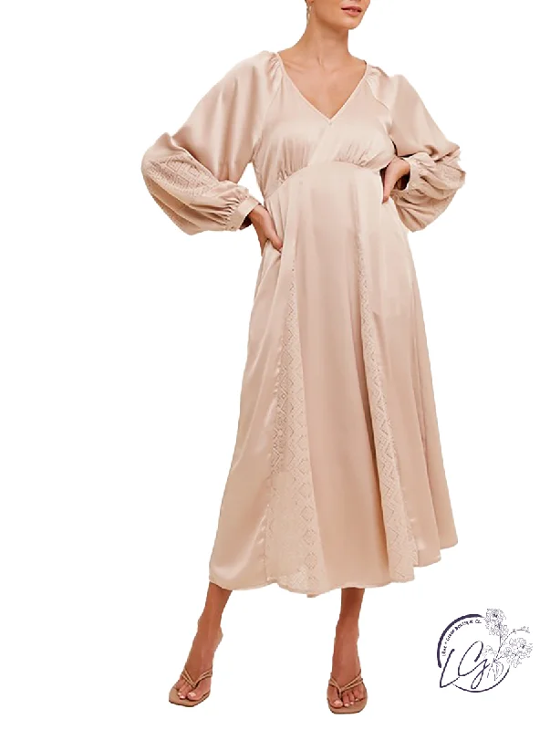 Envious Love Pleated Maxi Dress Trendy Button Front Maxi Dress