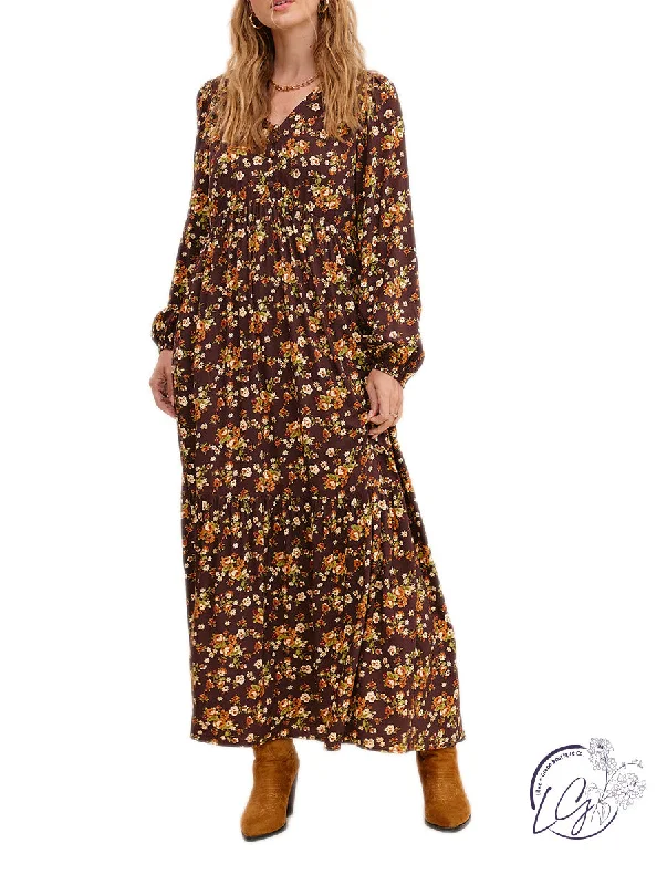 Finally Fall Baby Doll Maxi dress Cozy Knitted Maxi Dress