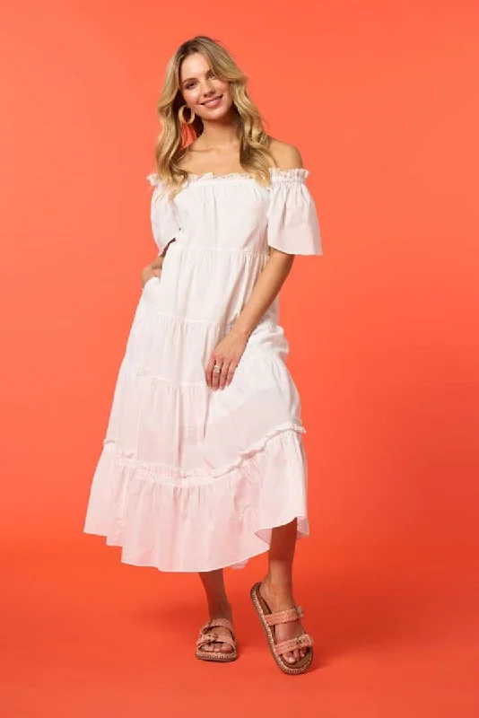 Matisse Midi Dress in White LS2550 by Loobie's Story - OUTLET SALE - OUTLET SALE - OUTLET SALE - OUTLET SALE - OUTLET SALE - OUTLET SALE Elegant Pleated Detail Midi Dress Matisse Midi Dress in White LS2550 by Loobie's Story - OUTLET SALE - OUTLET SALE - OUTLET SALE - OUTLET SALE - OUTLET SALE - OUTLET SALE Elegant Pleated Detail Midi Dress