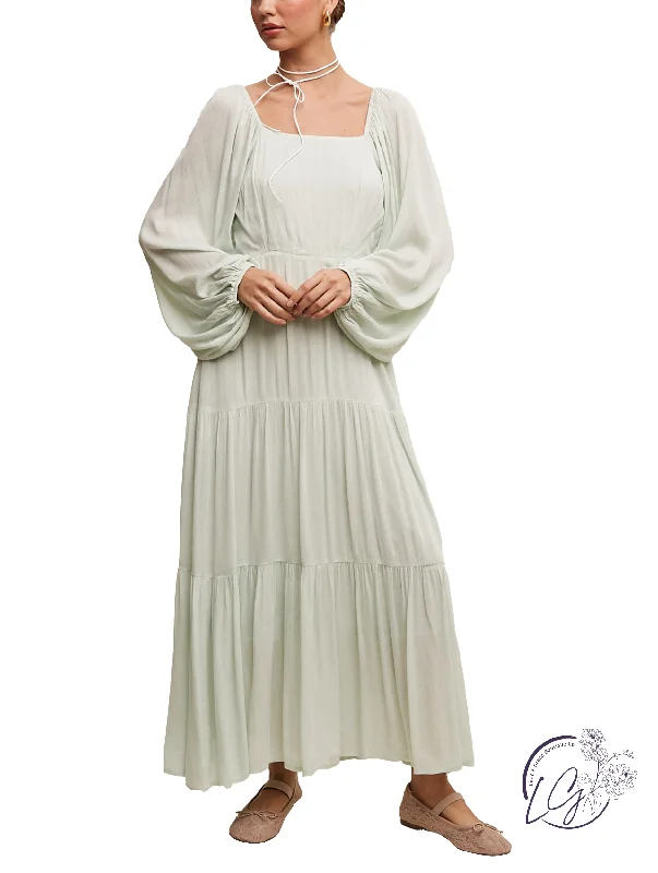 Playing The Field Tiered Maxi Dress Trendy A-Line Maxi Dress
