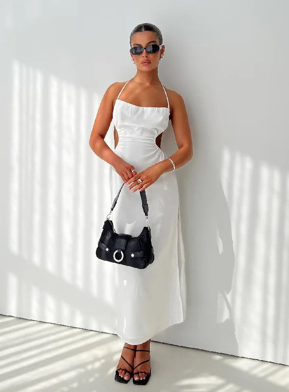 Tailor Maxi Dress White Cozy Wrap Maxi Dress