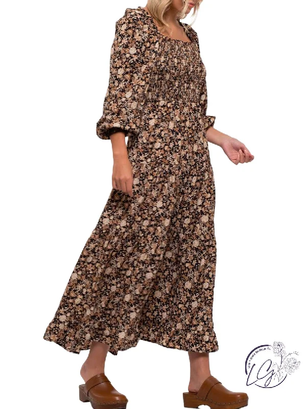 Going with the Flow Floral Maxi Dress Classic Solid Maxi Dress