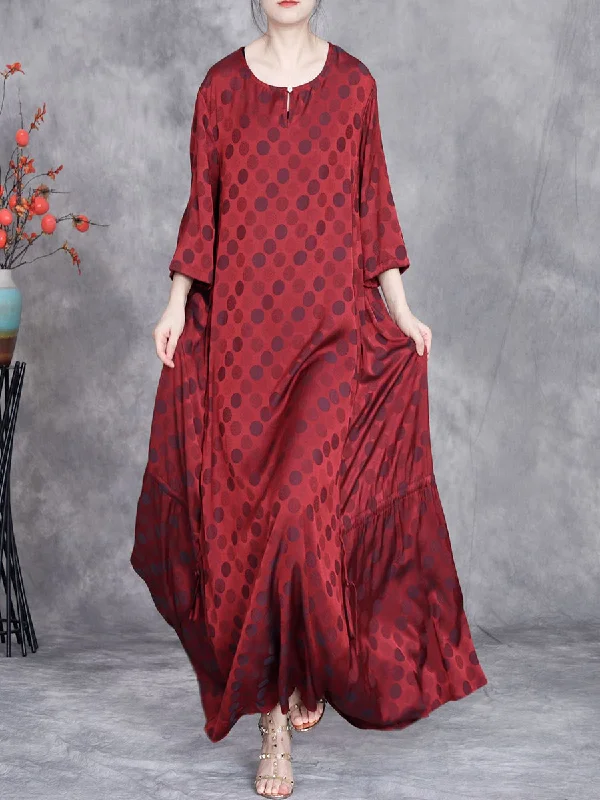 Women Summer Artsy Dot Irregular Strap Maxi Dress OP1030 Cozy Spaghetti Strap Maxi Dress