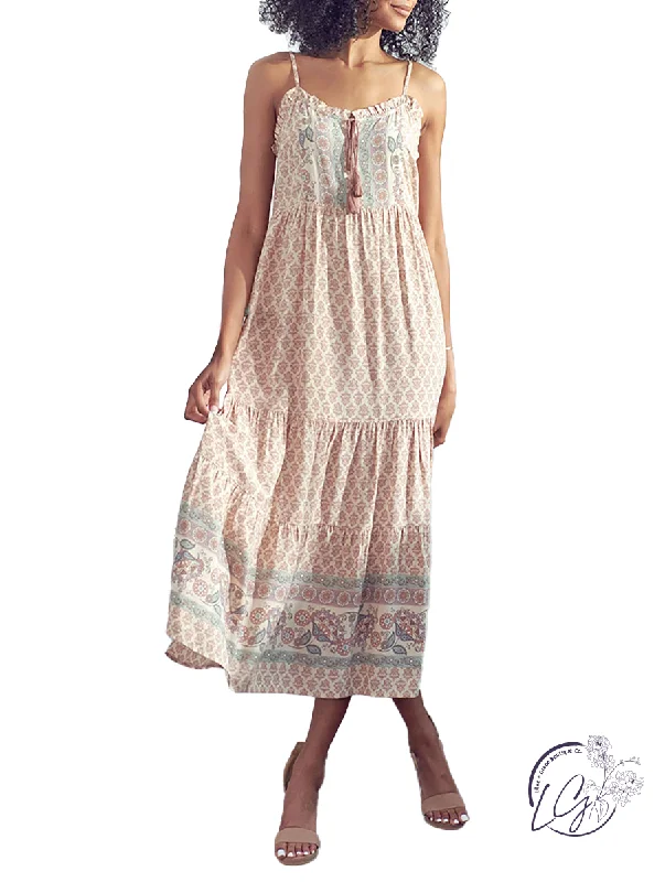 You and Me Printed Maxi Dress Trendy Satin Maxi Dress