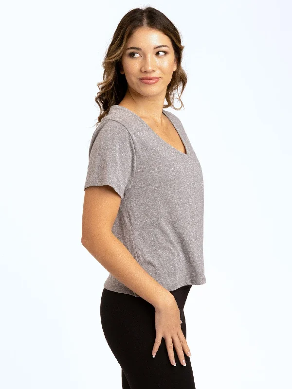 Ada Triblend V-Neck Tee Collared Crew Neck Turtle Neck
