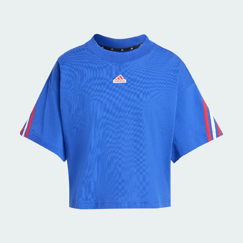 adidas Future Icons 3-Stripes Tee - Blue Women's Lifestyle Handmade Hand-knitted Hand-woven adidas Future Icons 3-Stripes Tee - Blue Women's Lifestyle Handmade Hand-knitted Hand-woven