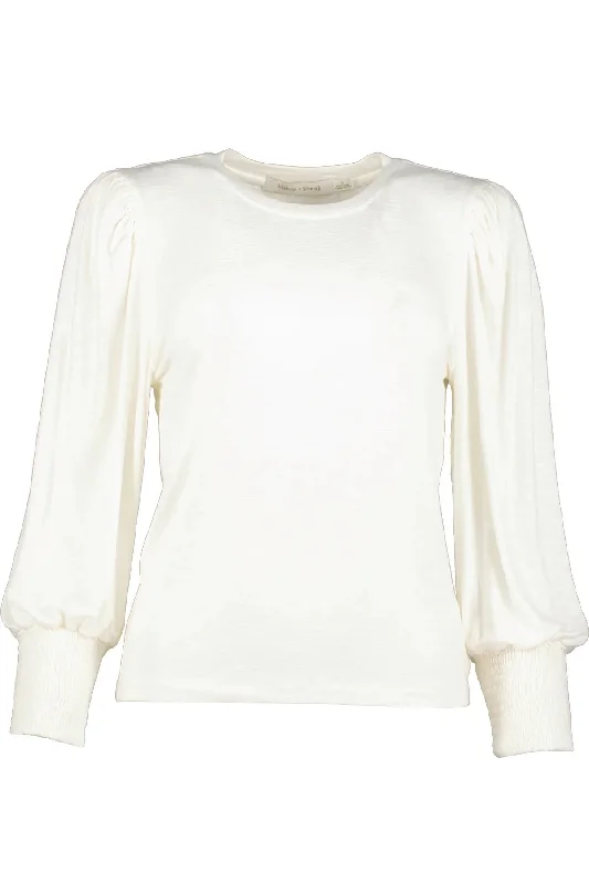 Bishop & Young Soho Tee PORCELAIN Real Fur Shearling Chenille