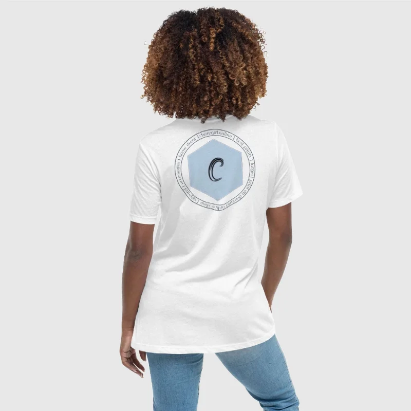 Women's Exclusive ChoreGirl Branded LOGO Relaxed T-Shirt Print Jacquard Patchwork