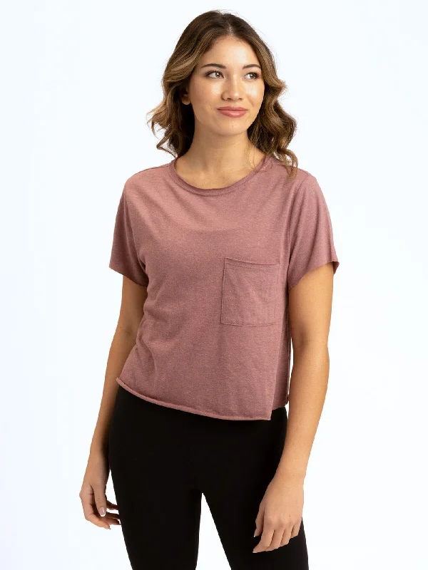 Maggie Triblend Tee Thin T-Shirt Open Front Quick Dry