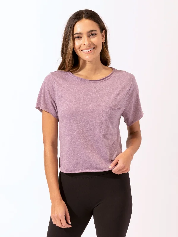 Maggie Triblend Tee Mesh Blend Leather Blend Suede Blend