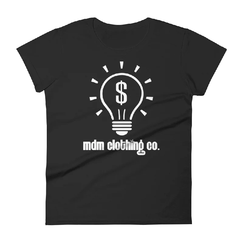 MDM Clothing Co. White Text Women's Short-Sleeve T-Shirt Real Fur Shearling Chenille MDM Clothing Co. White Text Women's Short-Sleeve T-Shirt Real Fur Shearling Chenille