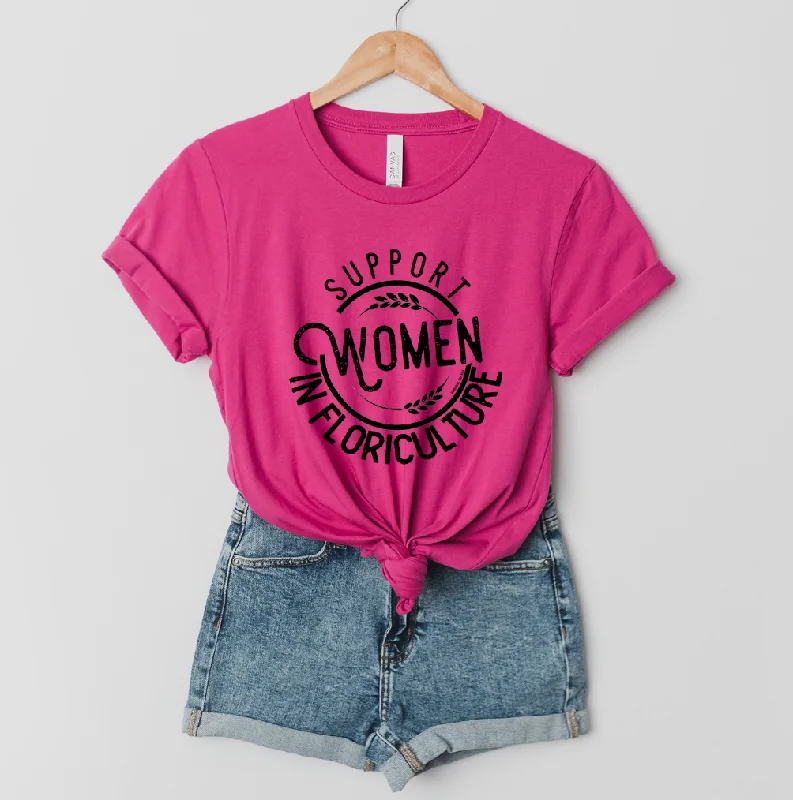 Support Women in Floriculture T-Shirt (XS-4XL) - Multiple Colors! Asymmetrical Pockets Print Support Women in Floriculture T-Shirt (XS-4XL) - Multiple Colors! Asymmetrical Pockets Print