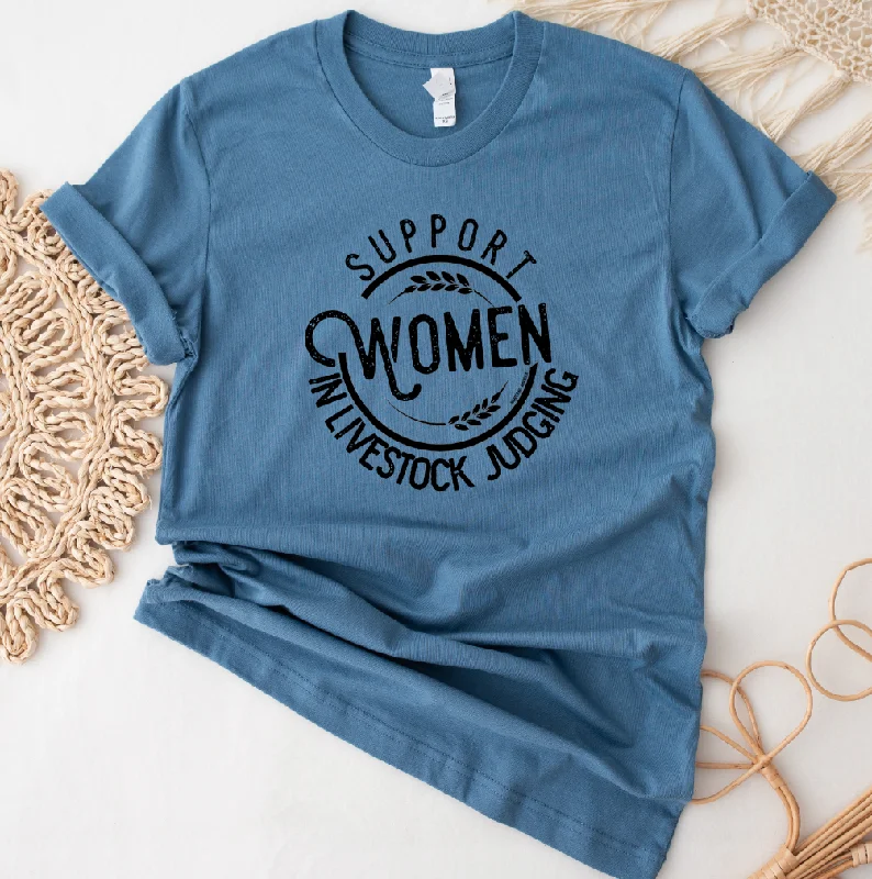 Support Women in Livestock Judging T-Shirt (XS-4XL) - Multiple Colors! Chenille Blend Fleece Blend Nylon Blend Support Women in Livestock Judging T-Shirt (XS-4XL) - Multiple Colors! Chenille Blend Fleece Blend Nylon Blend