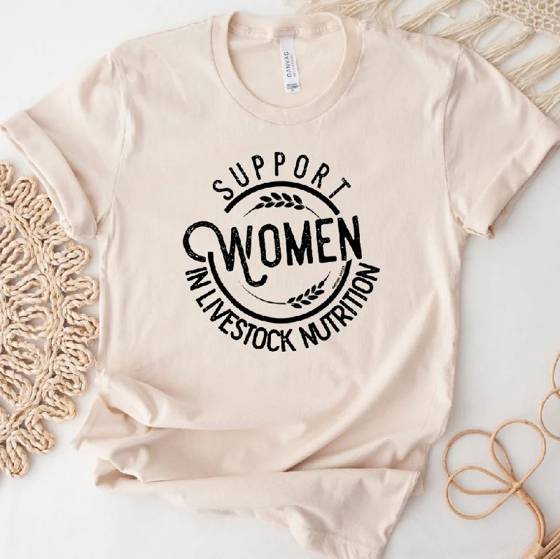 Support Women in Livestock Nutrition T-Shirt (XS-4XL) - Multiple Colors! Spandex Blend Rayon Blend Denim Blend Support Women in Livestock Nutrition T-Shirt (XS-4XL) - Multiple Colors! Spandex Blend Rayon Blend Denim Blend