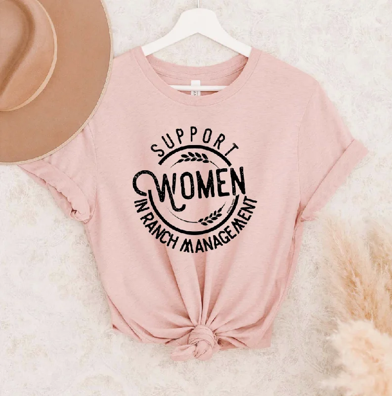 Support Women in Ranch Management T-Shirt (XS-4XL) - Multiple Colors! Mesh Blend Leather Blend Suede Blend Support Women in Ranch Management T-Shirt (XS-4XL) - Multiple Colors! Mesh Blend Leather Blend Suede Blend