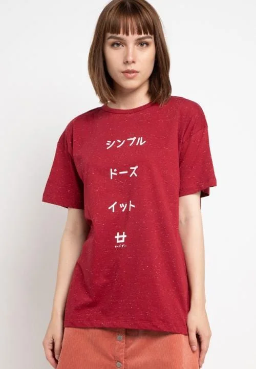 LTB49F MM sdi katakana logo mr nap T-shirt Merah Nylon Fabric Polyester Fabric Spandex Fabric LTB49F MM sdi katakana logo mr nap T-shirt Merah Nylon Fabric Polyester Fabric Spandex Fabric
