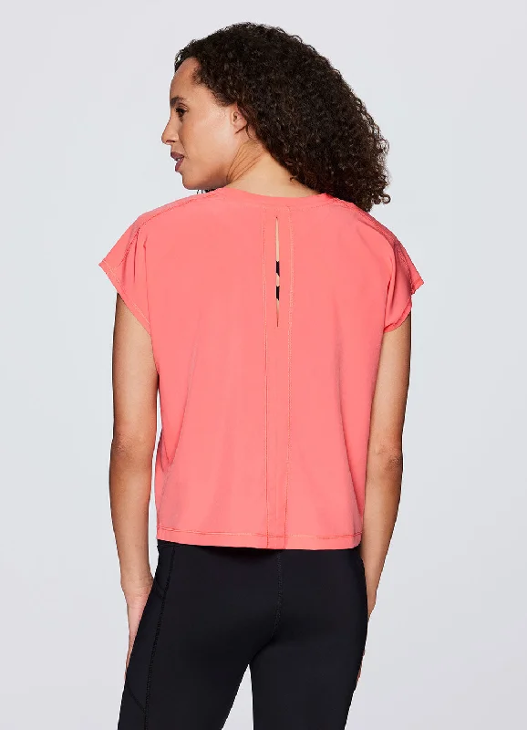 Tivoli Stretch Woven Tee Silk Blend Satin Velvet