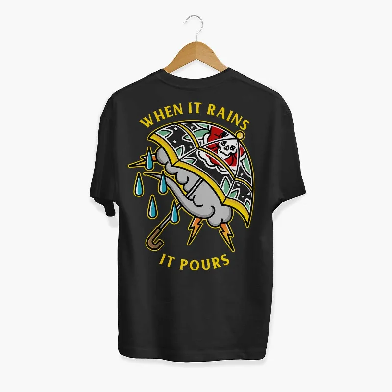 When It Rains It Pours T-shirt (Unisex) Rayon Fabric Velvet Fabric Corduroy Fabric