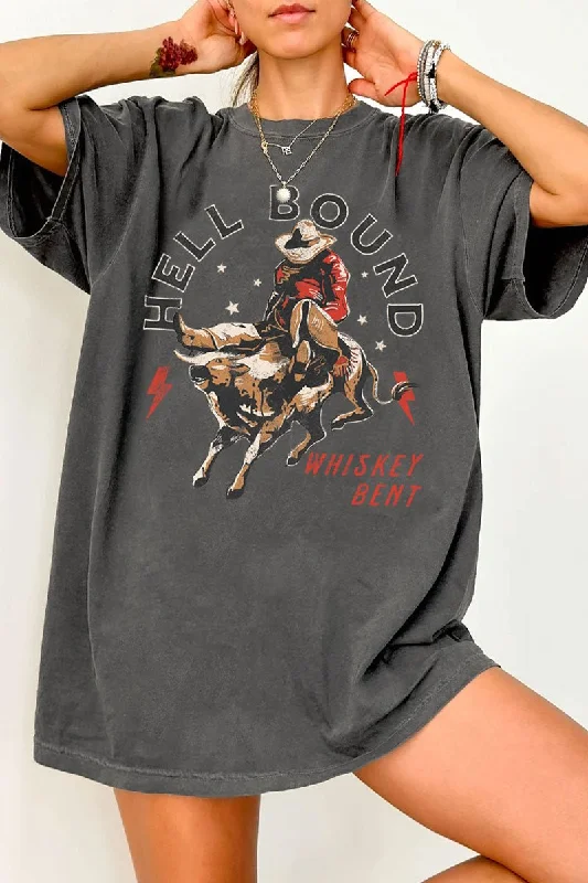 Whiskey Bent Oversized Tee Chenille Blend Fleece Blend Nylon Blend