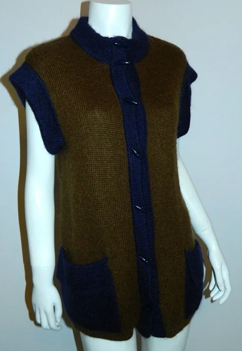 vintage 1970s Yves Saint Laurent tunic / YSL knit MOHAIR sweater vest jacket S - M Wool Jacket Cashmere Jacket Tweed Jacket vintage 1970s Yves Saint Laurent tunic / YSL knit MOHAIR sweater vest jacket S - M Wool Jacket Cashmere Jacket Tweed Jacket