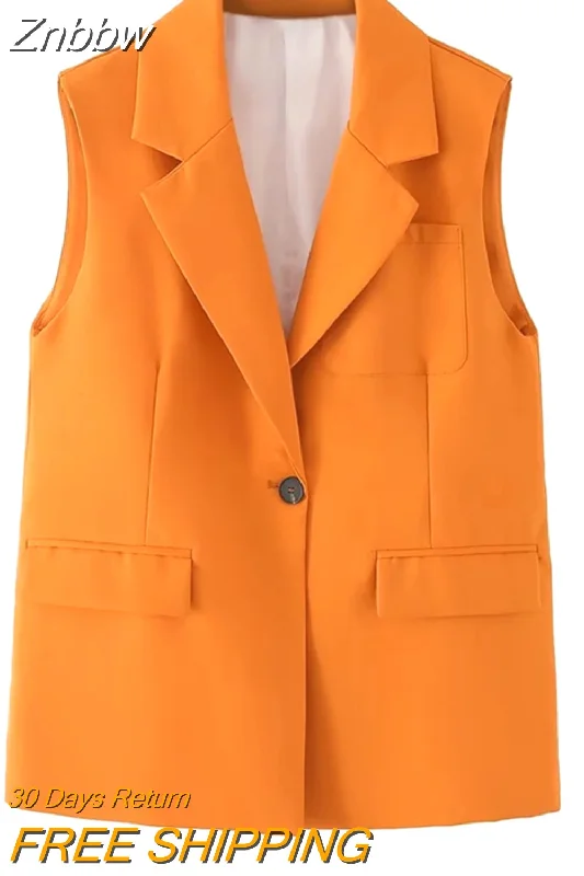 Znbbw Spring Autumn Women Casual Coat Vest Turn Down Collar Office Long Vest Jacket Elegant Female Solid Button Slim Waistcoat Fleece Fabric Down Fabric Feather Fabric Znbbw Spring Autumn Women Casual Coat Vest Turn Down Collar Office Long Vest Jacket Elegant Female Solid Button Slim Waistcoat Fleece Fabric Down Fabric Feather Fabric