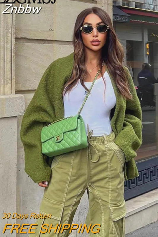 Znbbw TRAF 2023 Women Oversized Bomber Jackets Coat Pockets Vintage Stand Neck Long Sleeves Female Chic Outwears Fleece Jacket Down Jacket Feather Jacket Znbbw TRAF 2023 Women Oversized Bomber Jackets Coat Pockets Vintage Stand Neck Long Sleeves Female Chic Outwears Fleece Jacket Down Jacket Feather Jacket