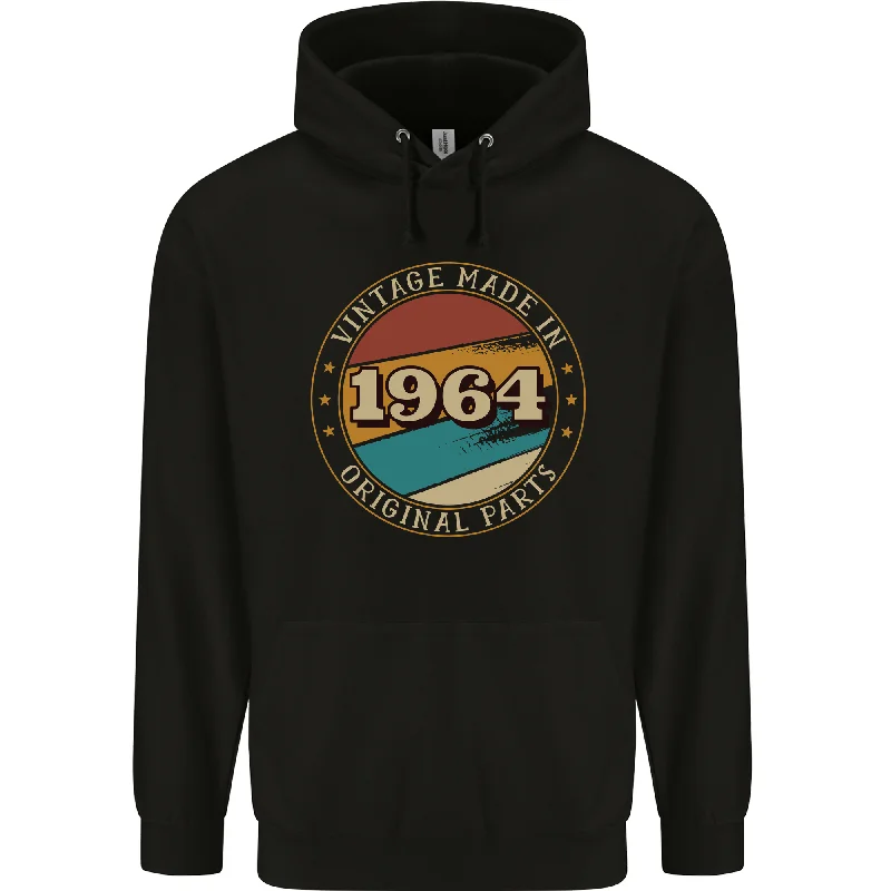 60th Birthday Vintage Made In 1964 Mens 80% Cotton Hoodie Hoodie with Contrast Stitching Detailed Premium 60th Birthday Vintage Made In 1964 Mens 80% Cotton Hoodie Hoodie with Contrast Stitching Detailed Premium