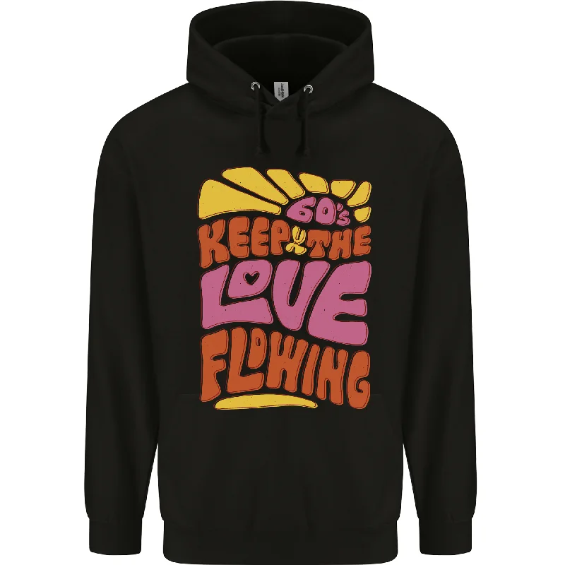 60s Keep the Love Flowing Funny Hippy Peace Mens 80% Cotton Hoodie Hoodie with Metallic Shiny Futuristic 60s Keep the Love Flowing Funny Hippy Peace Mens 80% Cotton Hoodie Hoodie with Metallic Shiny Futuristic