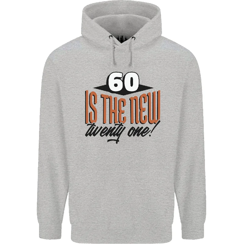 60th Birthday 60 is the New 21 Funny Mens 80% Cotton Hoodie Hoodie with Button Placket Classic Preppy 60th Birthday 60 is the New 21 Funny Mens 80% Cotton Hoodie Hoodie with Button Placket Classic Preppy