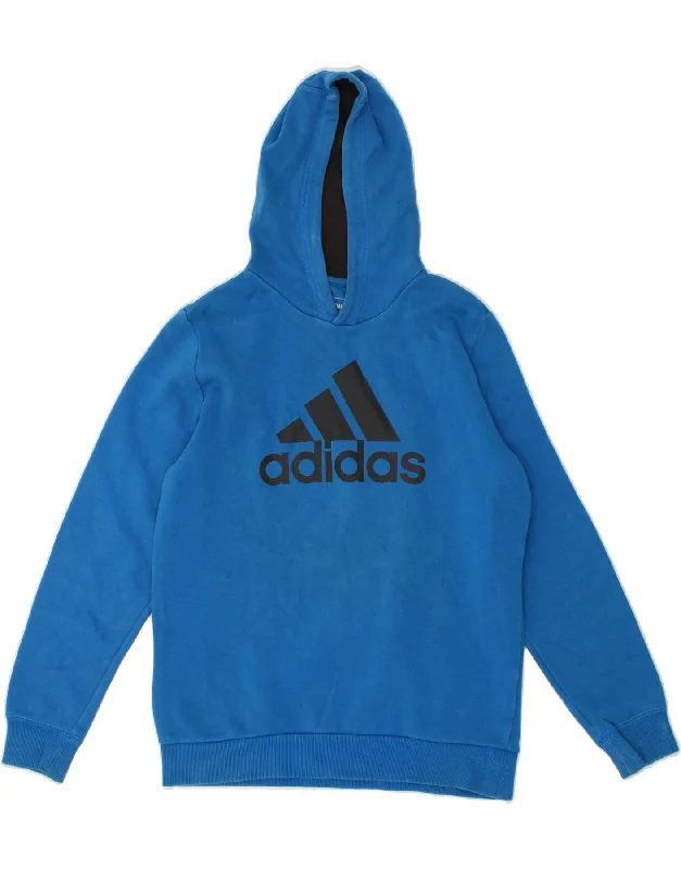 ADIDAS Boys Graphic Hoodie Jumper 13-14 Years Blue Cotton Oversized Hoodie Comfort Casual ADIDAS Boys Graphic Hoodie Jumper 13-14 Years Blue Cotton Oversized Hoodie Comfort Casual
