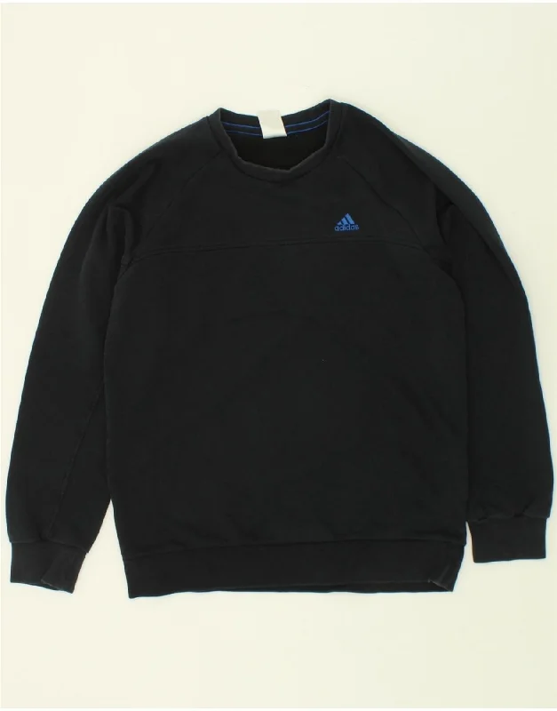 ADIDAS Mens Sweatshirt Jumper Medium Black Cotton Hoodie with Cropped Fit Short Trendy ADIDAS Mens Sweatshirt Jumper Medium Black Cotton Hoodie with Cropped Fit Short Trendy