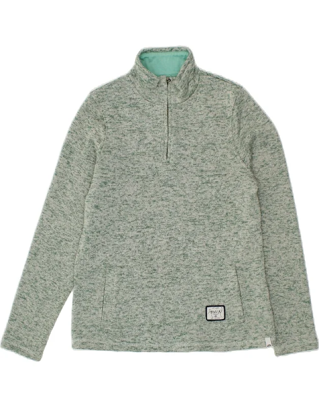 ANIMAL Womens Zip Neck Sweatshirt Jumper UK 10 Small Grey Pinstripe Hoodie Jacket Zipper Layering ANIMAL Womens Zip Neck Sweatshirt Jumper UK 10 Small Grey Pinstripe Hoodie Jacket Zipper Layering
