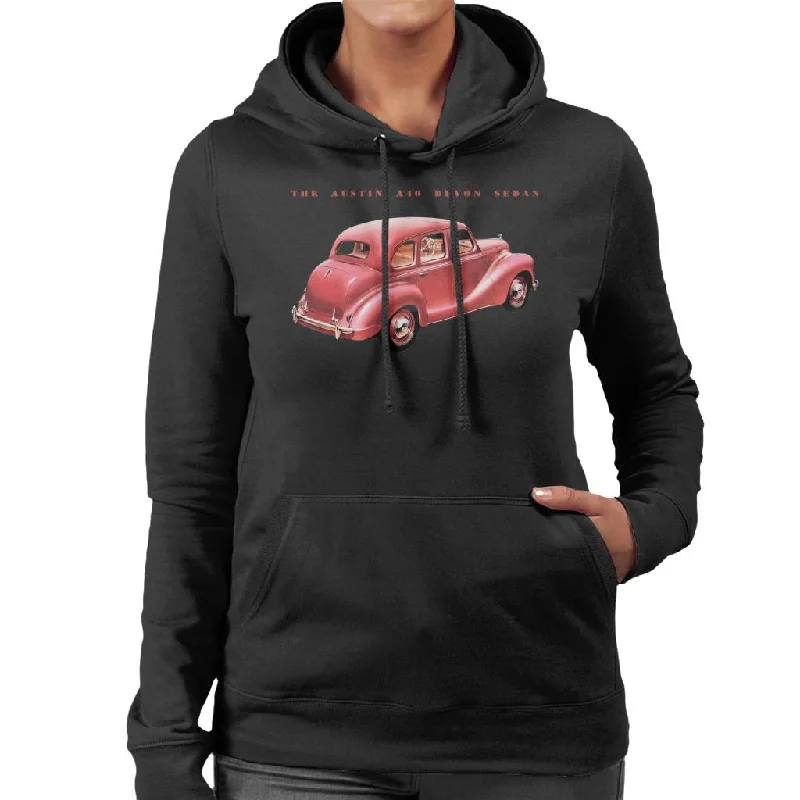Austin A40 Devon Sedan British Motor Heritage Women's Hooded Sweatshirt Cotton Hoodie Fleece Lining Warmth Austin A40 Devon Sedan British Motor Heritage Women's Hooded Sweatshirt Cotton Hoodie Fleece Lining Warmth