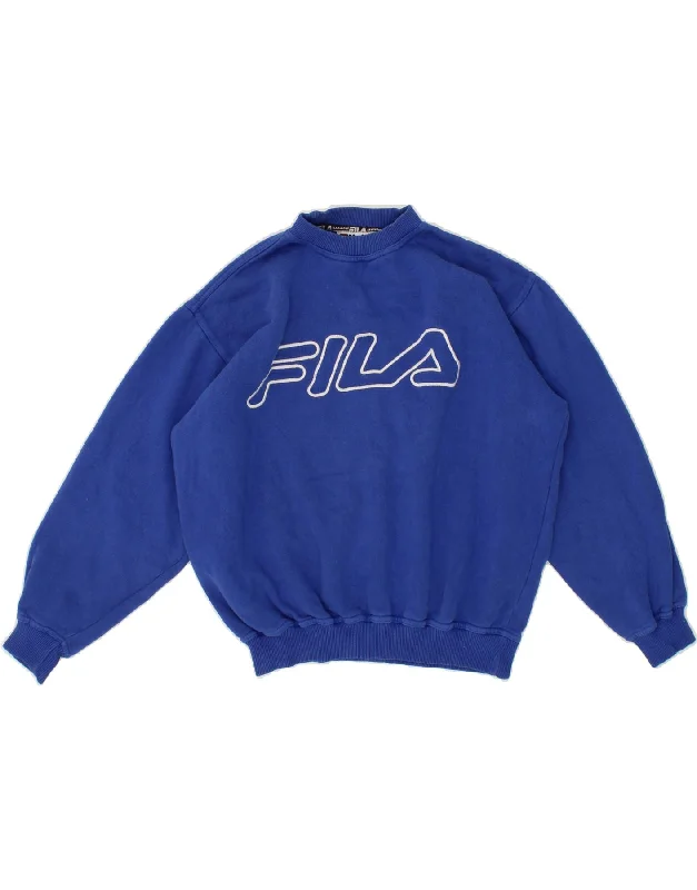 FILA Girls Graphic Sweatshirt Jumper 14-15 Years XL Blue Cotton Hoodie with Sequins Glamorous Eye-catching FILA Girls Graphic Sweatshirt Jumper 14-15 Years XL Blue Cotton Hoodie with Sequins Glamorous Eye-catching