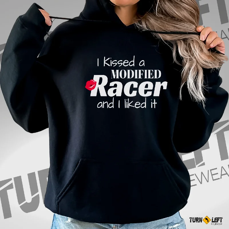 I Kissed A Modified Racer And I Liked It Hooded Sweatshirt Hoodie with Batwing Sleeves Loose Dramatic I Kissed A Modified Racer And I Liked It Hooded Sweatshirt Hoodie with Batwing Sleeves Loose Dramatic