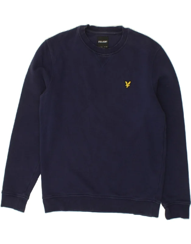 LYLE & SCOTT Mens Sweatshirt Jumper Medium Navy Blue Cotton Hoodie with Raglan Sleeves Sporty Comfortable LYLE & SCOTT Mens Sweatshirt Jumper Medium Navy Blue Cotton Hoodie with Raglan Sleeves Sporty Comfortable