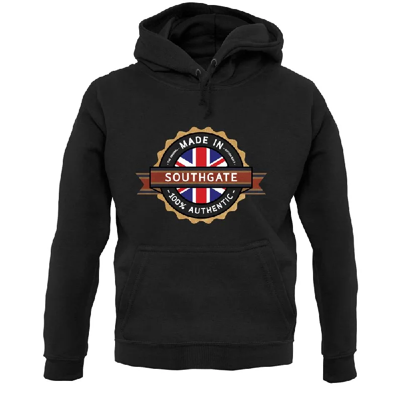 Made In Southgate 100% Authentic Unisex Hoodie Hoodie with Ribbed Cuffs Snug Fit Comfort Made In Southgate 100% Authentic Unisex Hoodie Hoodie with Ribbed Cuffs Snug Fit Comfort