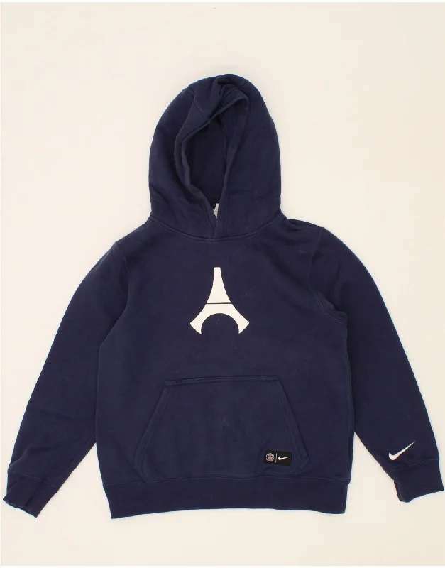 NIKE Boys Graphic Hoodie Jumper 10-11 Years Medium Navy Blue Cotton Hoodie with Frayed Bohemian Relaxed NIKE Boys Graphic Hoodie Jumper 10-11 Years Medium Navy Blue Cotton Hoodie with Frayed Bohemian Relaxed
