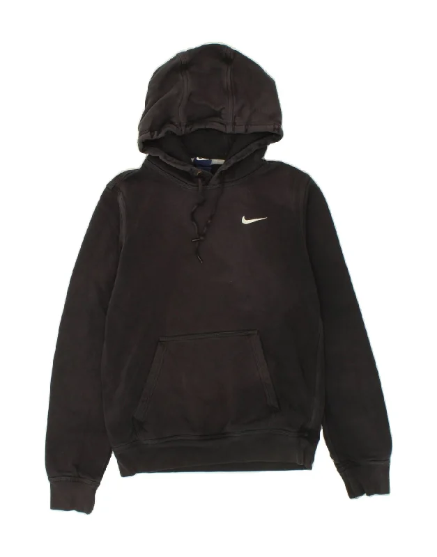 NIKE Mens Hoodie Jumper Small Black Cotton Hoodie with Toggle Buttons Decorative Unique NIKE Mens Hoodie Jumper Small Black Cotton Hoodie with Toggle Buttons Decorative Unique