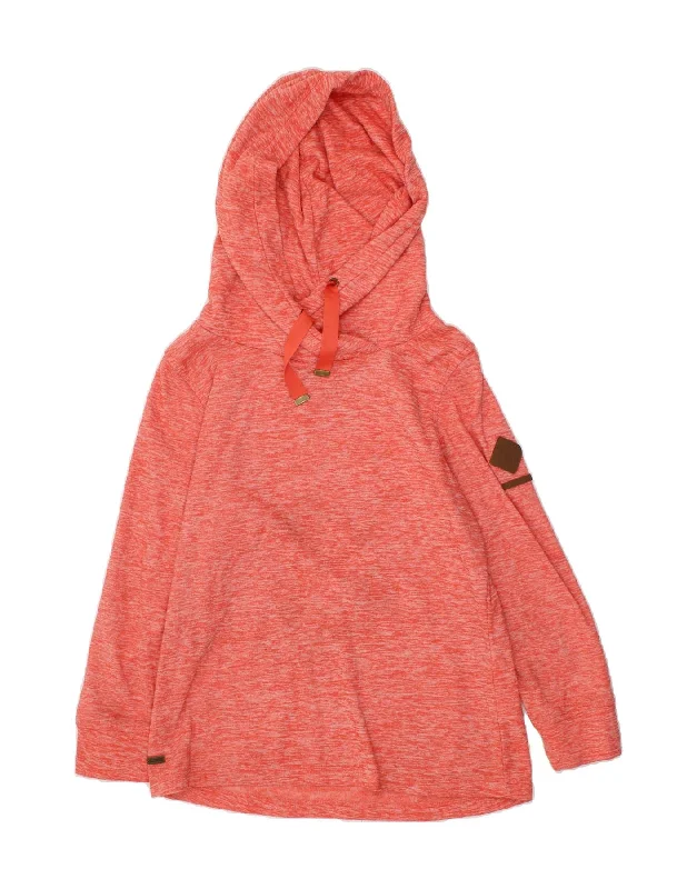REGATTA Womens Hoodie Jumper UK 14 Large Orange Pinstripe Polyester Hoodie with Drawstring Waist Adjustable Fitted REGATTA Womens Hoodie Jumper UK 14 Large Orange Pinstripe Polyester Hoodie with Drawstring Waist Adjustable Fitted