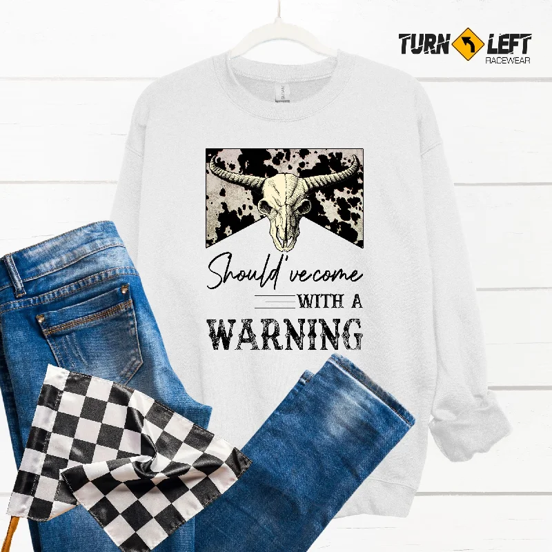 Should've Came With A Warning Crewneck Sweatshirt Hoodie with Lace Feminine Delicate Should've Came With A Warning Crewneck Sweatshirt Hoodie with Lace Feminine Delicate