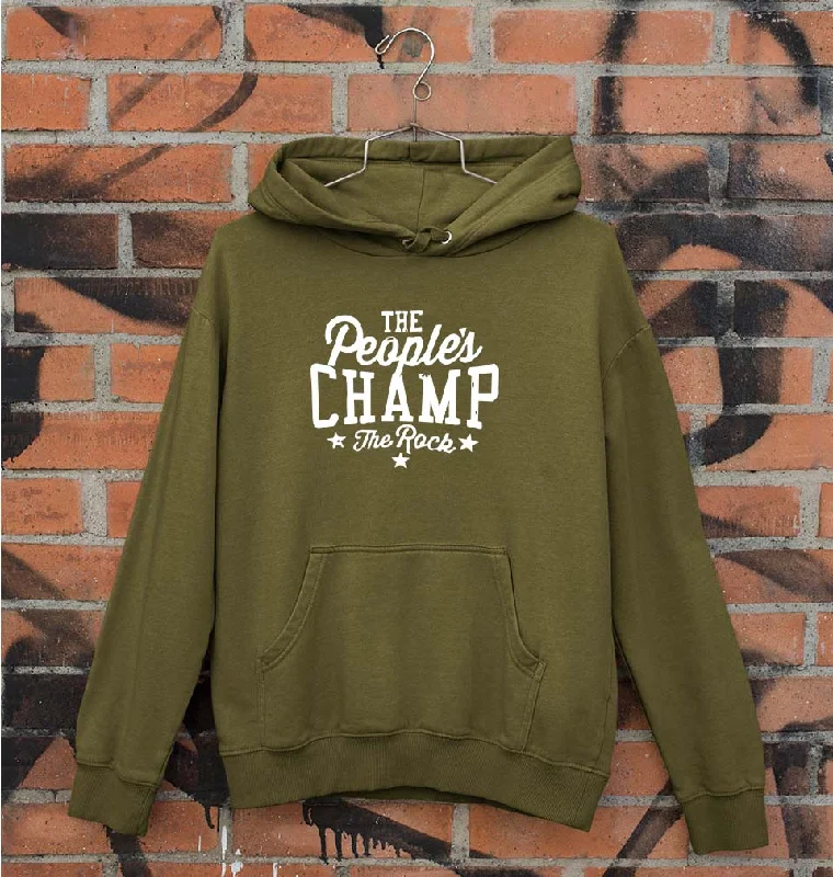 The Rock - The People's Champ Unisex Hoodie for Men/Women Hoodie with Hem Applique Textured Unique The Rock - The People's Champ Unisex Hoodie for Men/Women Hoodie with Hem Applique Textured Unique