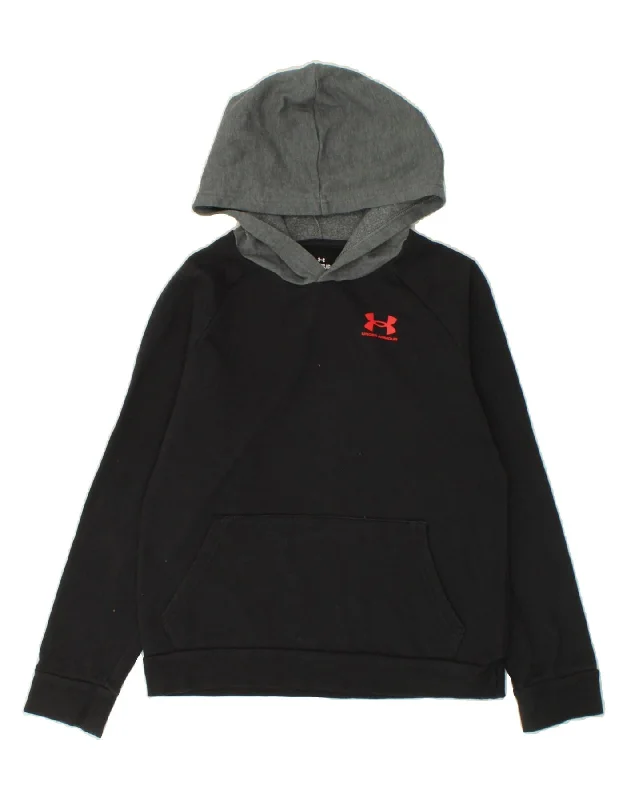 UNDER ARMOUR Boys Hoodie Jumper 11-12 Years Large Black Colourblock Hoodie with Camouflage Military Edgy UNDER ARMOUR Boys Hoodie Jumper 11-12 Years Large Black Colourblock Hoodie with Camouflage Military Edgy