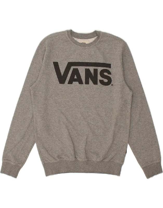 VANS Mens Graphic Sweatshirt Jumper Small Grey Polyester Hoodie with Mesh Breathable Sporty VANS Mens Graphic Sweatshirt Jumper Small Grey Polyester Hoodie with Mesh Breathable Sporty
