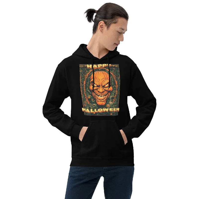 Vintage Style Happy Halloween Carved Evil Pumpkin Face Pullover Hoodie Sweatshirt Hoodie with Oversized Fit Loose Comfortable Vintage Style Happy Halloween Carved Evil Pumpkin Face Pullover Hoodie Sweatshirt Hoodie with Oversized Fit Loose Comfortable