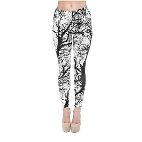 Kanora Black and White Seamless Workout Leggings - Women’s 3D Printed Tree Yoga Leggings, Tummy Control Running Pants (Tree, One Size) Stylish Faux Leather Leggings Kanora Black and White Seamless Workout Leggings - Women’s 3D Printed Tree Yoga Leggings, Tummy Control Running Pants (Tree, One Size) Stylish Faux Leather Leggings
